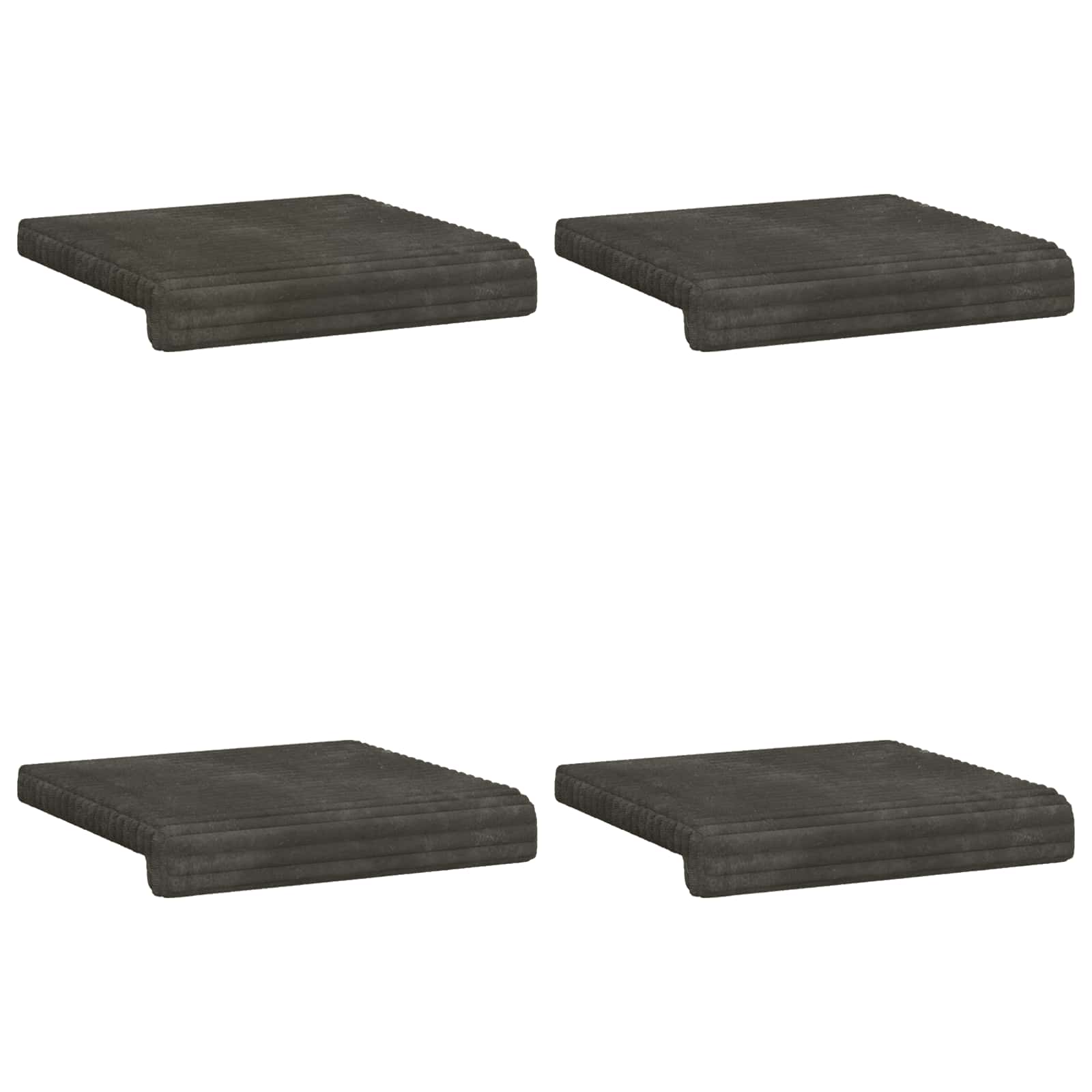 Bankkussen 4 pcs Pluche Corduroy Antraciet Diepte 35 cm image 6