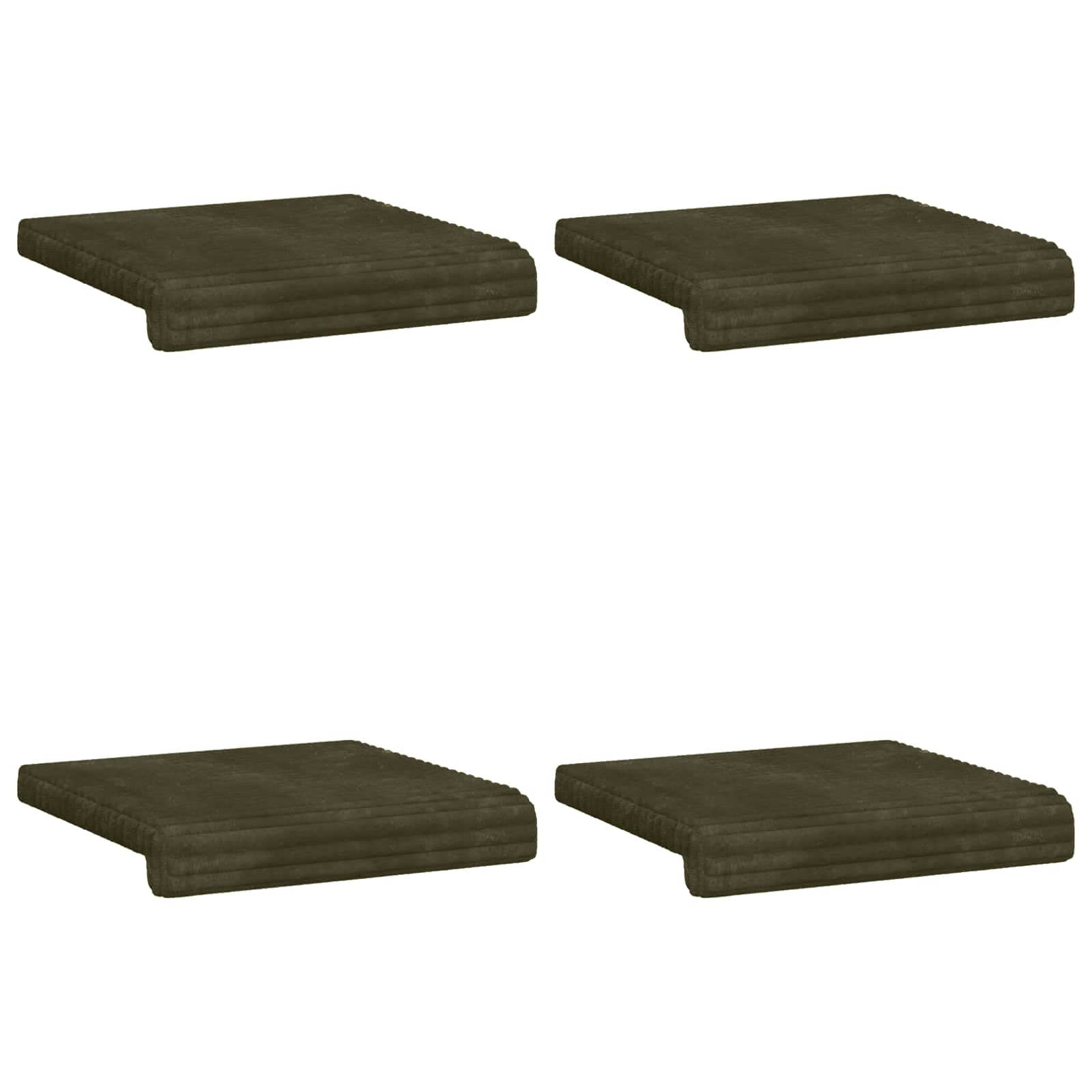 Bankkussen 4 pcs Pluche Corduroy Groen Diepte 35 cm image 6