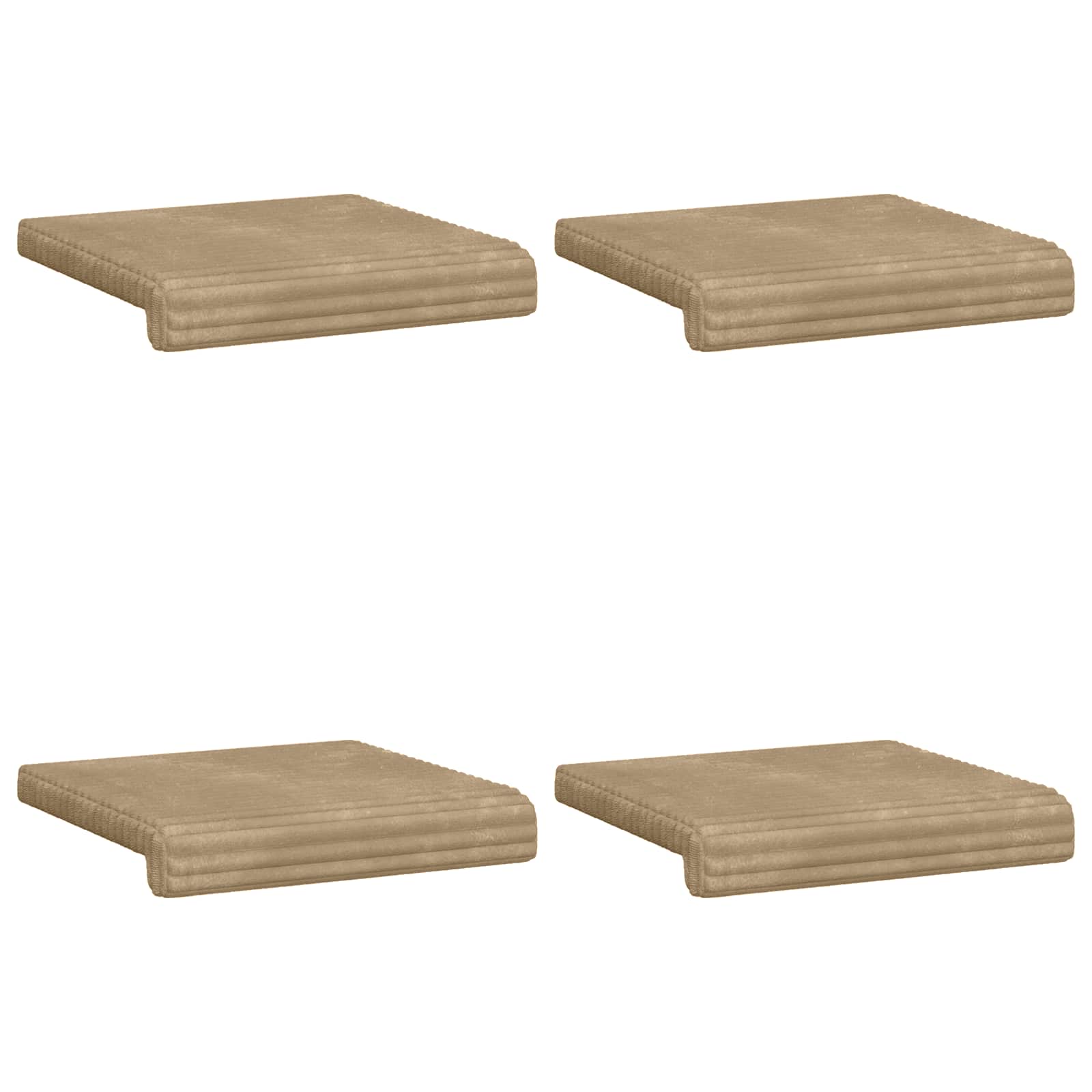Bankkussen 4 pcs Pluche Corduroy Taupe Diepte 35 cm image 6