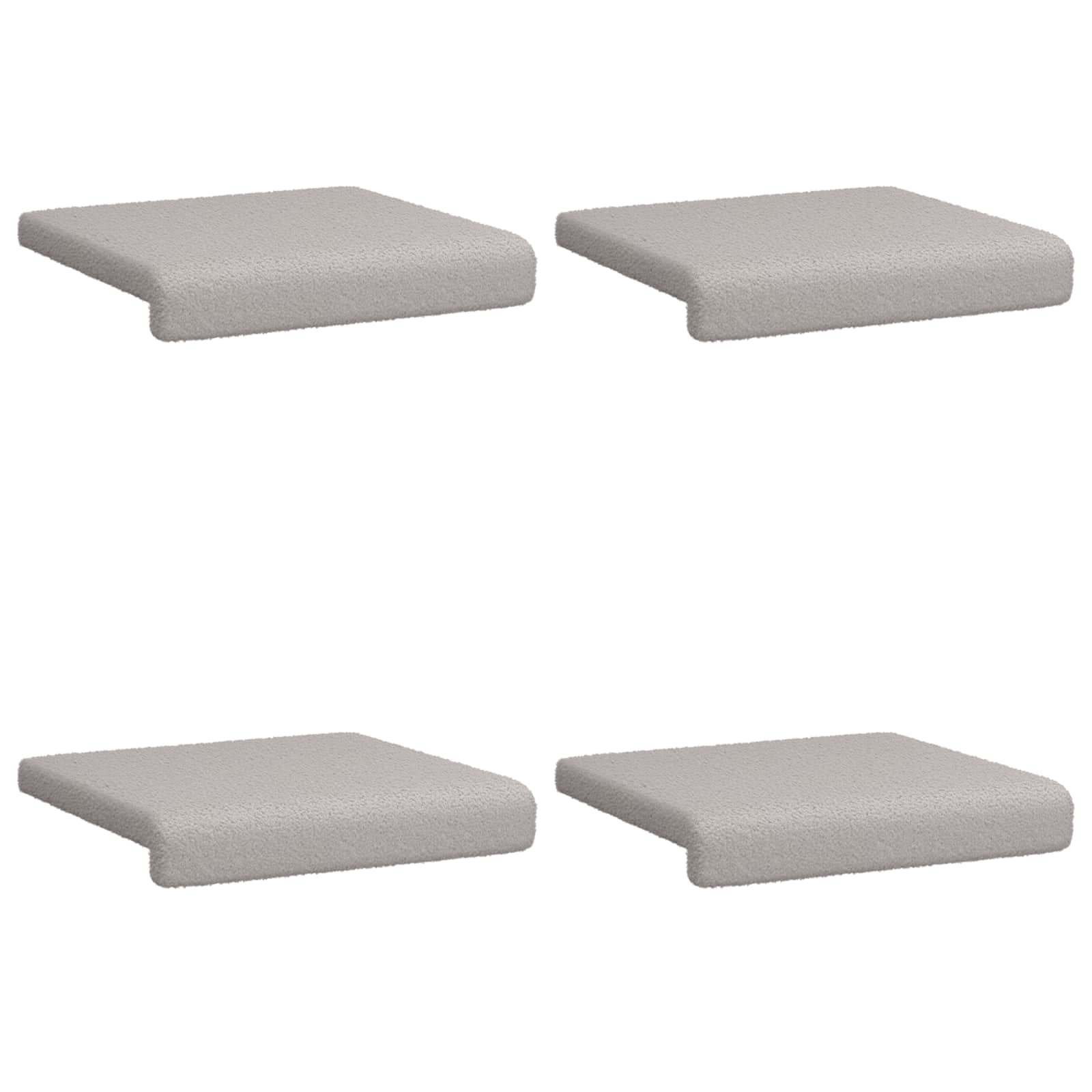 Bankkussen 4 pcs Sherpa Stof Lichtgrijs Diepte 35 cm image 5