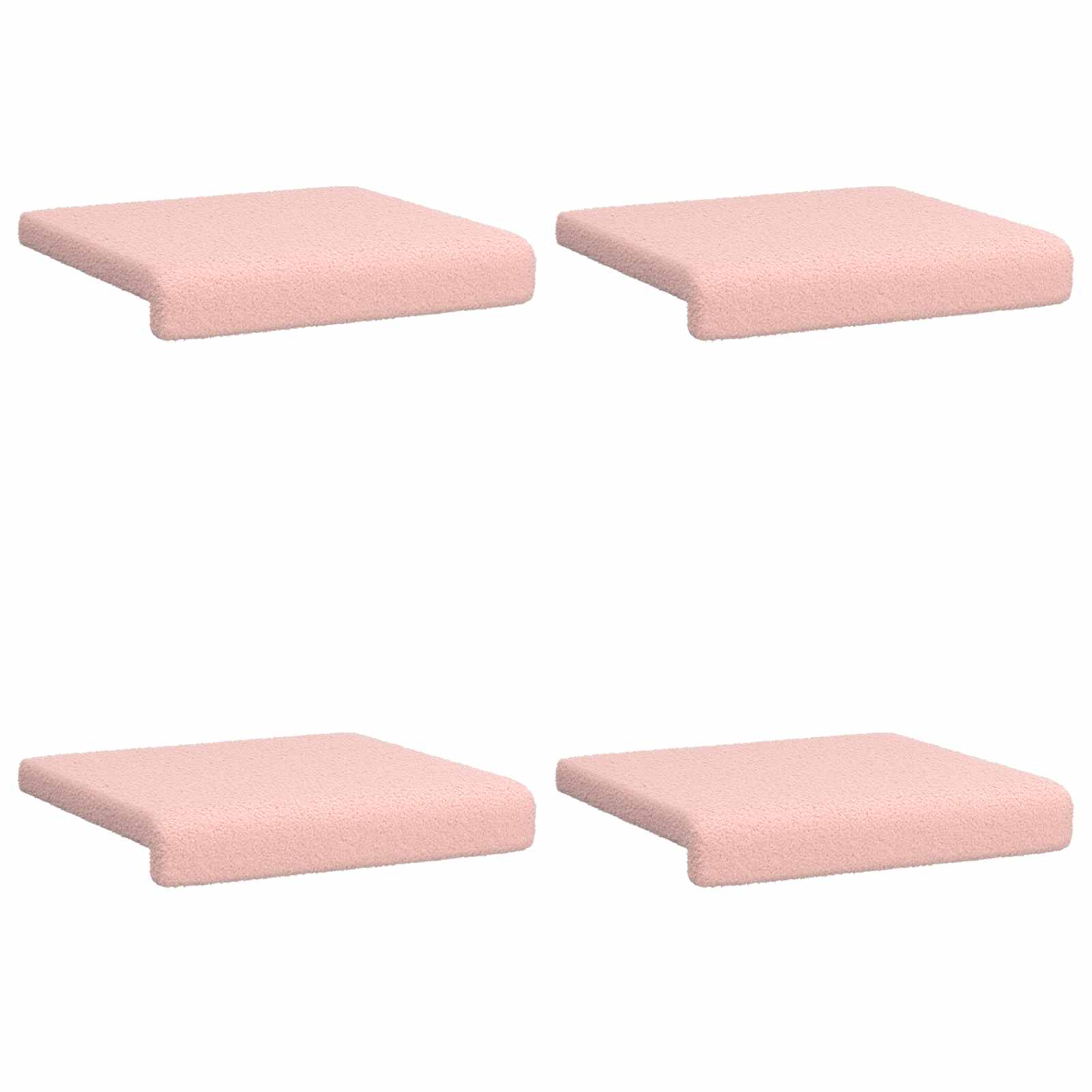 Bankkussen 4 pcs Sherpa Stof Roze Diepte 35 cm image 6