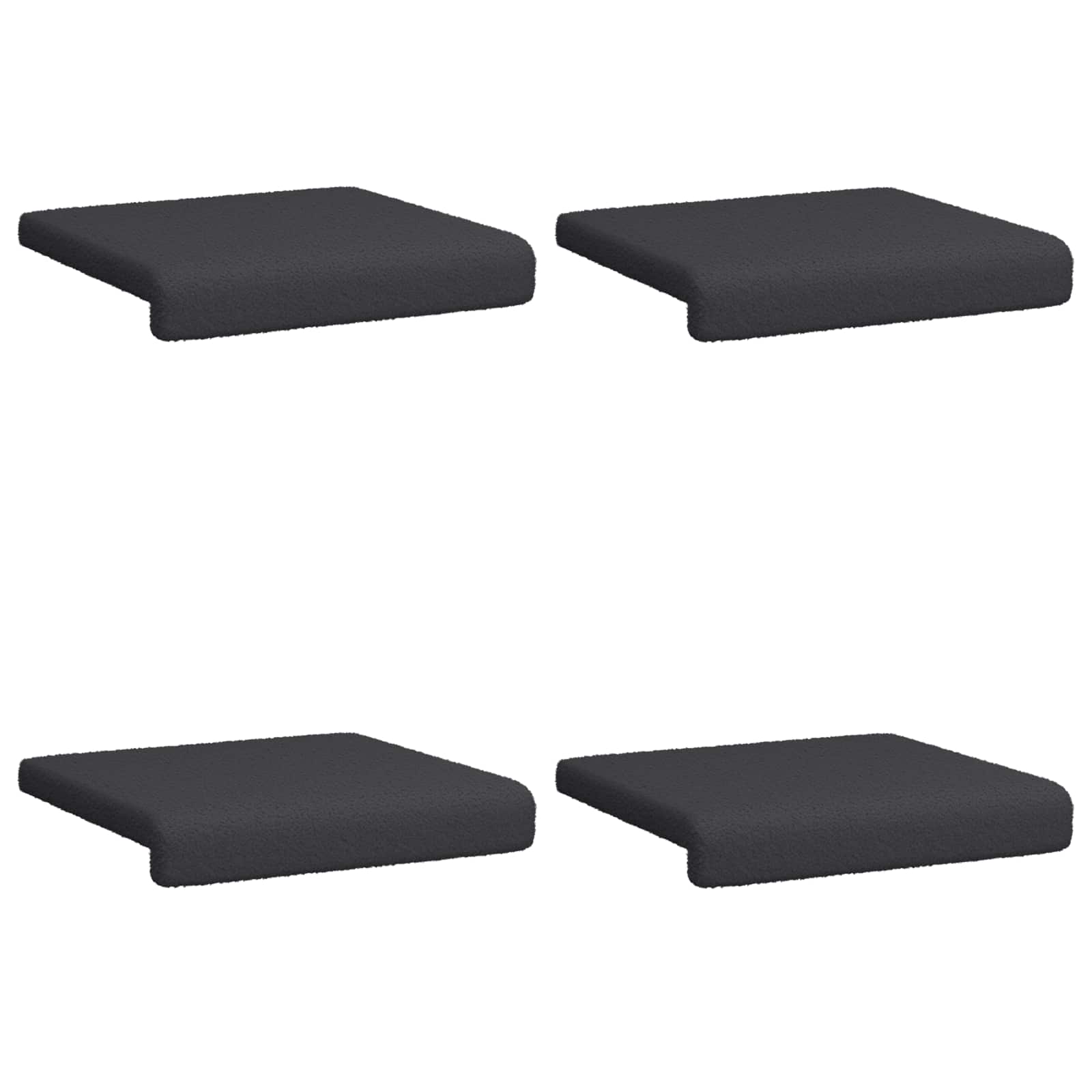 Bankkussen 4 pcs Sherpa Stof Donkergrijs Diepte 35 cm image 6