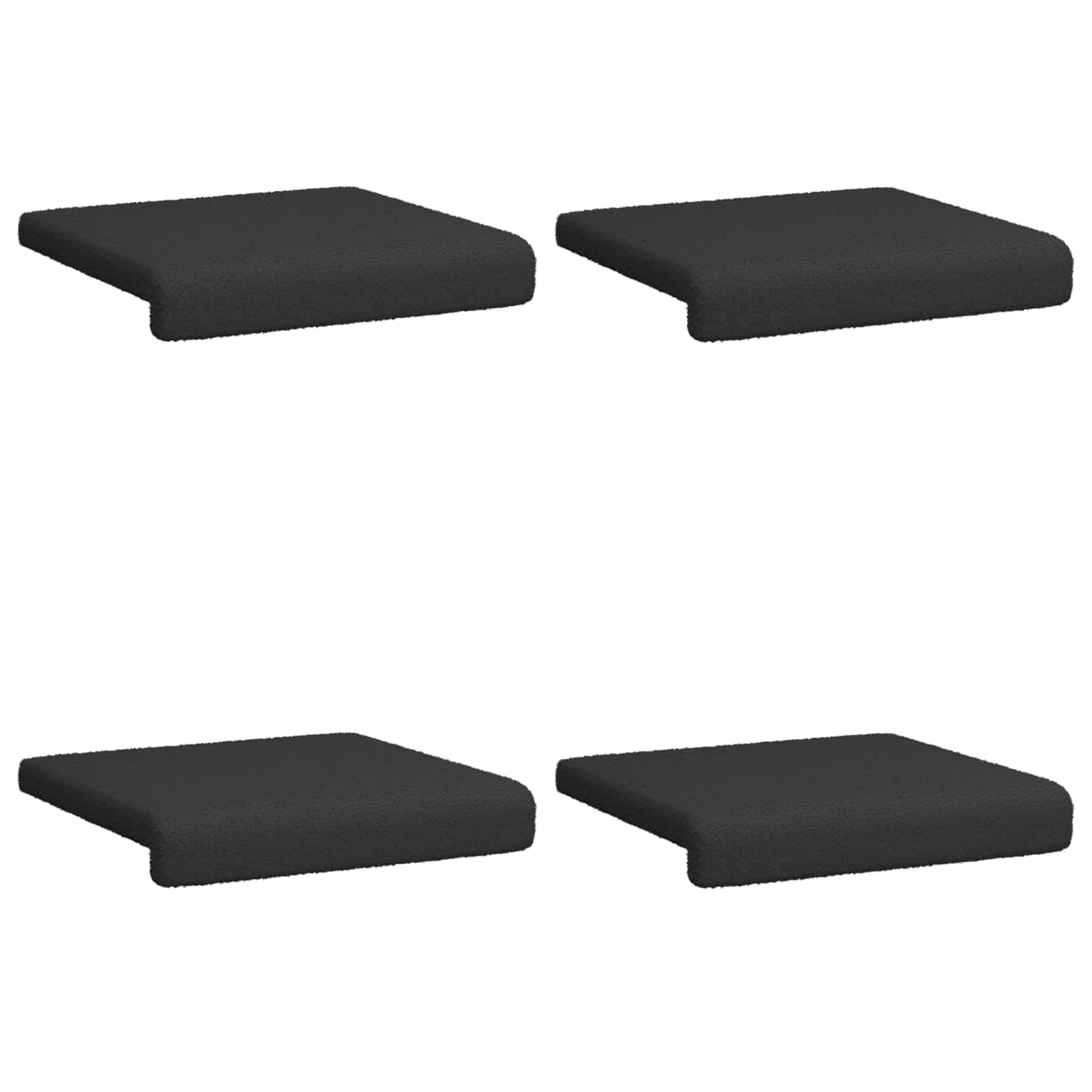 Bankkussen 4 pcs Sherpa Stof Zwart Diepte 35 cm image 6