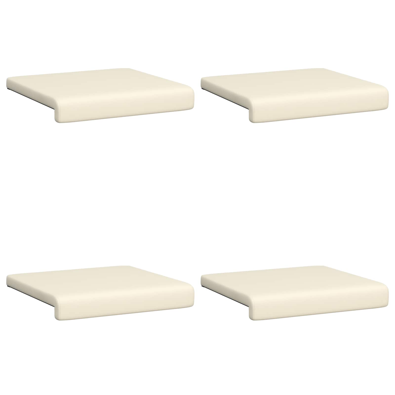 Bankkussen 4 pcs Textured Velvet Crèmekleurig Diepte 35 cm image 6