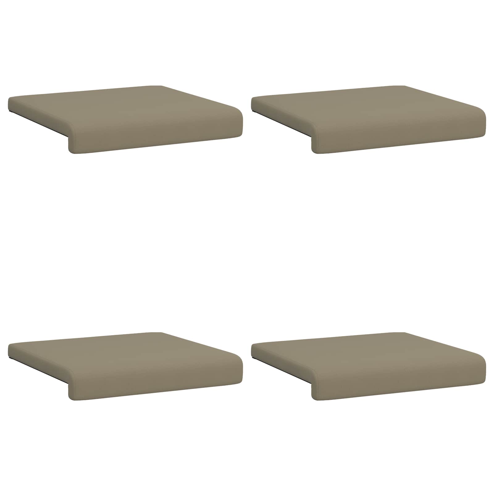 Bankkussen 4 pcs Textured Velvet Kaki Diepte 35 cm image 6