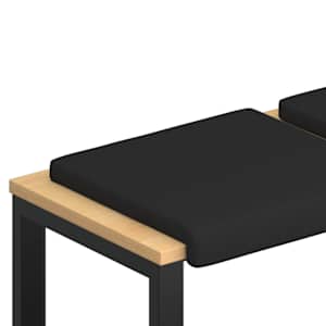 vidaXL Pingipadja 4 tk Tekstureeritud samet Must S&uuml;gavus 35 cm