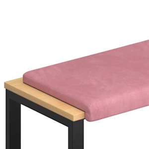 vidaXL Pingipadja Samet Roosa S&uuml;gavus 35 cm