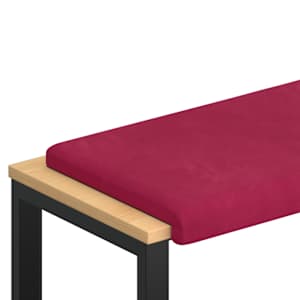 vidaXL Pingipadja Samet Veinpunane S&uuml;gavus 35 cm