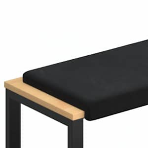 vidaXL Pingipadja Samet Must S&uuml;gavus 35 cm