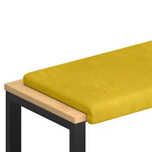 vidaXL Pingipadja Samet Kollane S&uuml;gavus 35 cm