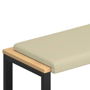vidaXL Pingipadja Kunstnahk Kreemjas S&uuml;gavus 35 cm
