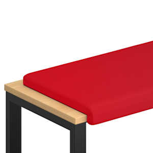 vidaXL Pingipadja Kunstnahk Punane S&uuml;gavus 35 cm