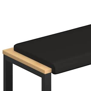vidaXL Pingipadja Kunstnahk Must S&uuml;gavus 35 cm