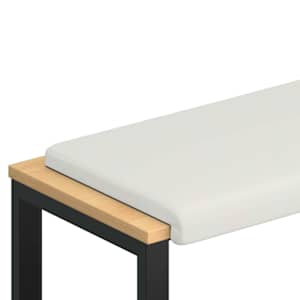 vidaXL Pingipadja Kunstnahk Valge S&uuml;gavus 35 cm