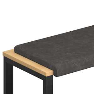 vidaXL Pingipadja Kunstnahk Must S&uuml;gavus 35 cm