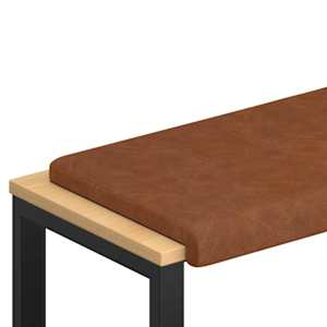 vidaXL Pingipadja Kunstnahk Pruun S&uuml;gavus 35 cm
