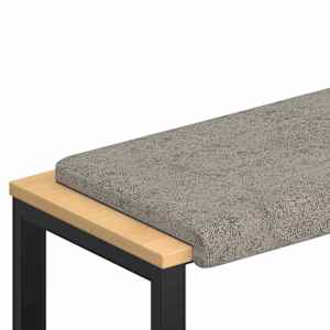 vidaXL Pingipadja Tehisseemisnahk Helehall S&uuml;gavus 35 cm