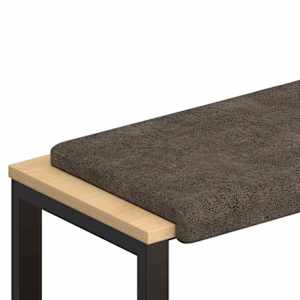 vidaXL Pingipadja Tehisseemisnahk Tumehall S&uuml;gavus 35 cm