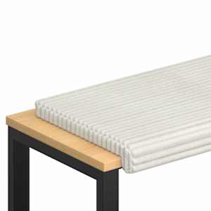 vidaXL Pingipadja Pl&uuml;&uuml;&scaron;ist korduroy Kreemjas S&uuml;gavus 35 cm