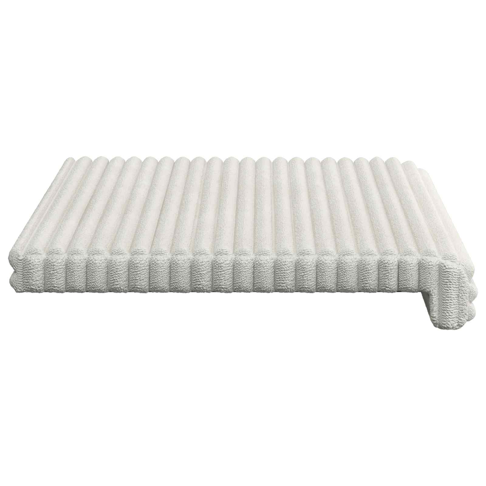 Bankkussen Pluche Corduroy Crèmekleurig Diepte 35 cm image 6