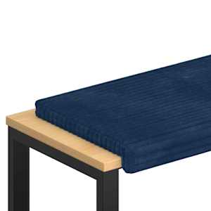 vidaXL Pingipadja Pl&uuml;&uuml;&scaron;ist korduroy Tumesinine S&uuml;gavus 35 cm