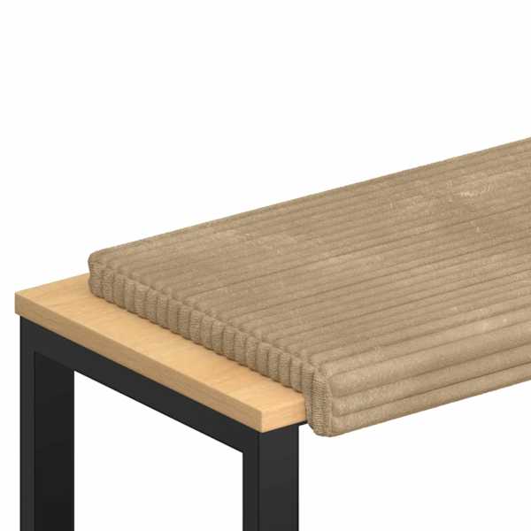 vidaXL Pingipadja Pl&uuml;&uuml;&scaron;ist korduroy Pruunikashall S&uuml;gavus 35 cm