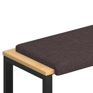 vidaXL Pingipadja kangas Tume pruun S&uuml;gavus 35 cm