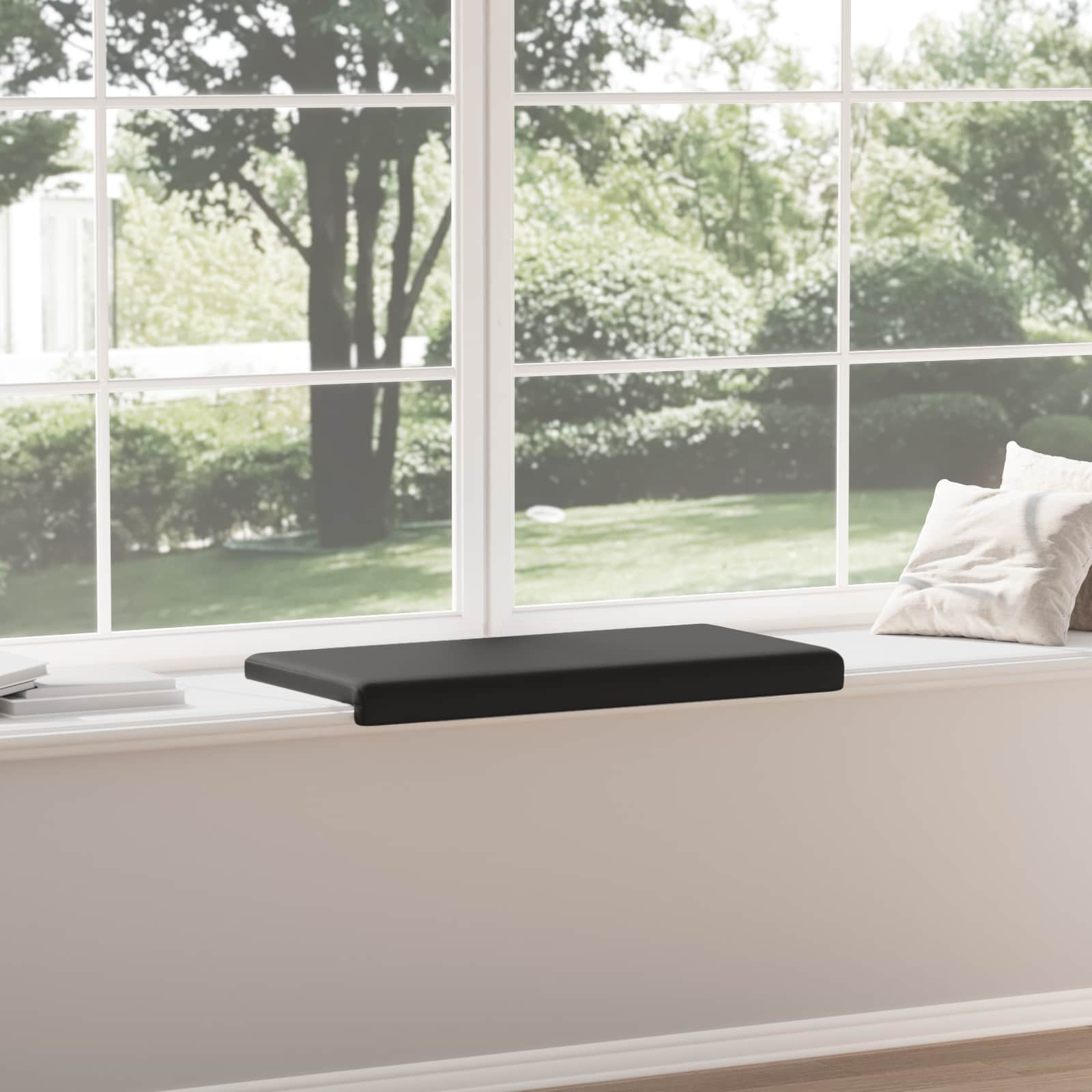 Bankkussen Kunstleer Zwart Diepte 35 cm image 4