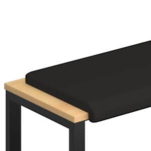 vidaXL Pingipadja Kunstnahk Must S&uuml;gavus 35 cm