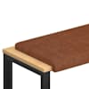 vidaXL Pingipadja Kunstnahk Pruun S&uuml;gavus 35 cm