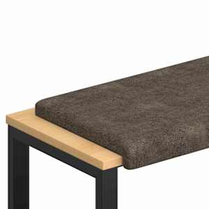 vidaXL Pingipadja Tehisseemisnahk Tumehall S&uuml;gavus 35 cm