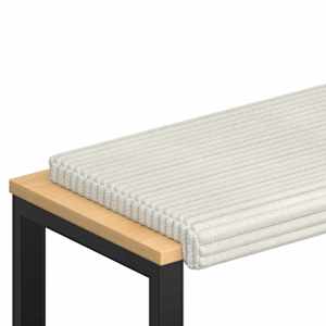 vidaXL Pingipadja Pl&uuml;&uuml;&scaron;ist korduroy Kreemjas S&uuml;gavus 35 cm