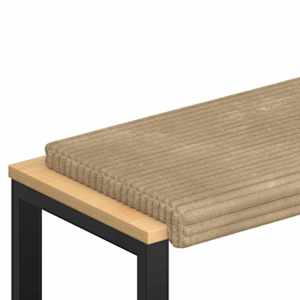vidaXL Pingipadja Pl&uuml;&uuml;&scaron;ist korduroy Pruunikashall S&uuml;gavus 35 cm