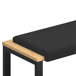 vidaXL Pingipadja Tekstureeritud samet Must S&uuml;gavus 35 cm