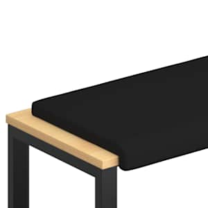 vidaXL Pingipadja Kunstnahk Must S&uuml;gavus 35 cm
