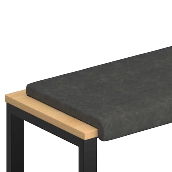 vidaXL Pingipadja Kunstnahk Must S&uuml;gavus 35 cm