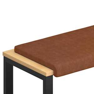 vidaXL Pingipadja Kunstnahk Pruun S&uuml;gavus 35 cm