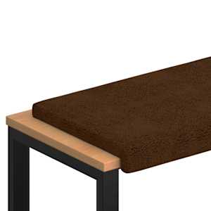 vidaXL Pingipadja Tehisseemisnahk Pruun S&uuml;gavus 35 cm
