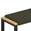 vidaXL Pingipadja Tehisseemisnahk Armee rohelis S&uuml;gavus 35 cm