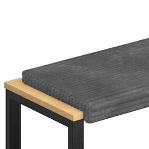 vidaXL Pingipadja Pl&uuml;&uuml;&scaron;ist korduroy Helehall S&uuml;gavus 35 cm