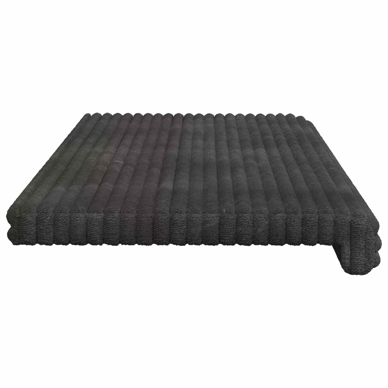 Bankkussen Pluche Corduroy Donkergrijs Diepte 35 cm image 6