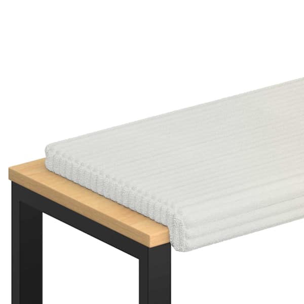 vidaXL Pingipadja Pl&uuml;&uuml;&scaron;ist korduroy Kreemjas S&uuml;gavus 35 cm