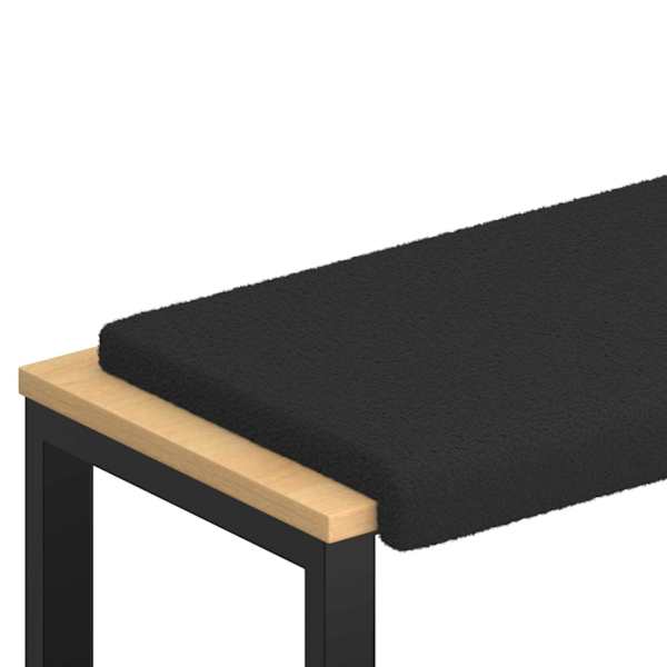 vidaXL Pingipadja Sherpa Kangas Must S&uuml;gavus 35 cm