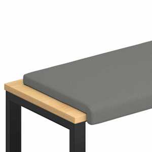 vidaXL Pingipadja Tekstureeritud samet Tumehall S&uuml;gavus 35 cm