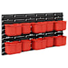 vidaXL Konteiner Rack Must ja punane 77,5 x 2 x 39 cm
