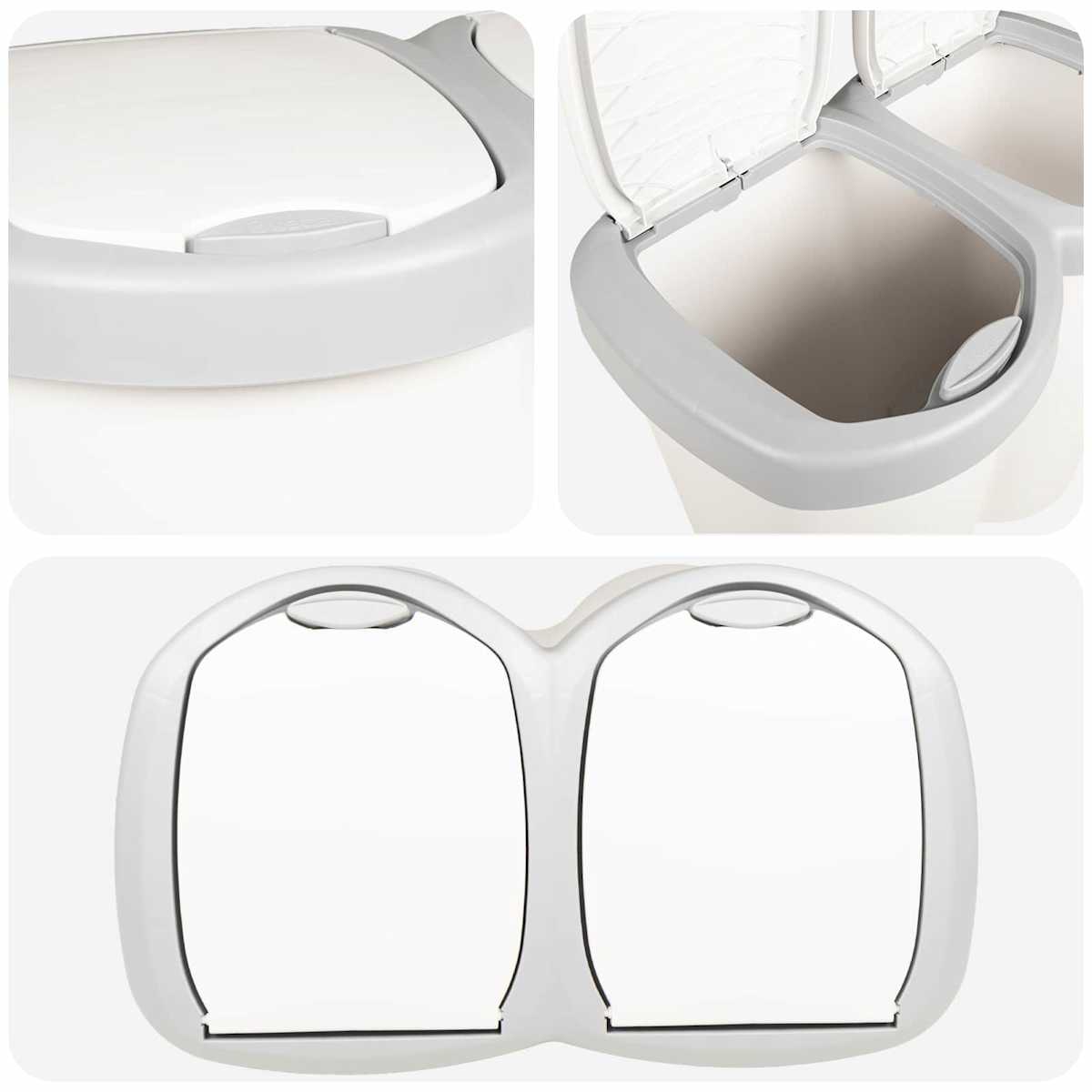 Affaldsspand Hvid 49,5 x 30 x 46,5 cm PP - Billede 6