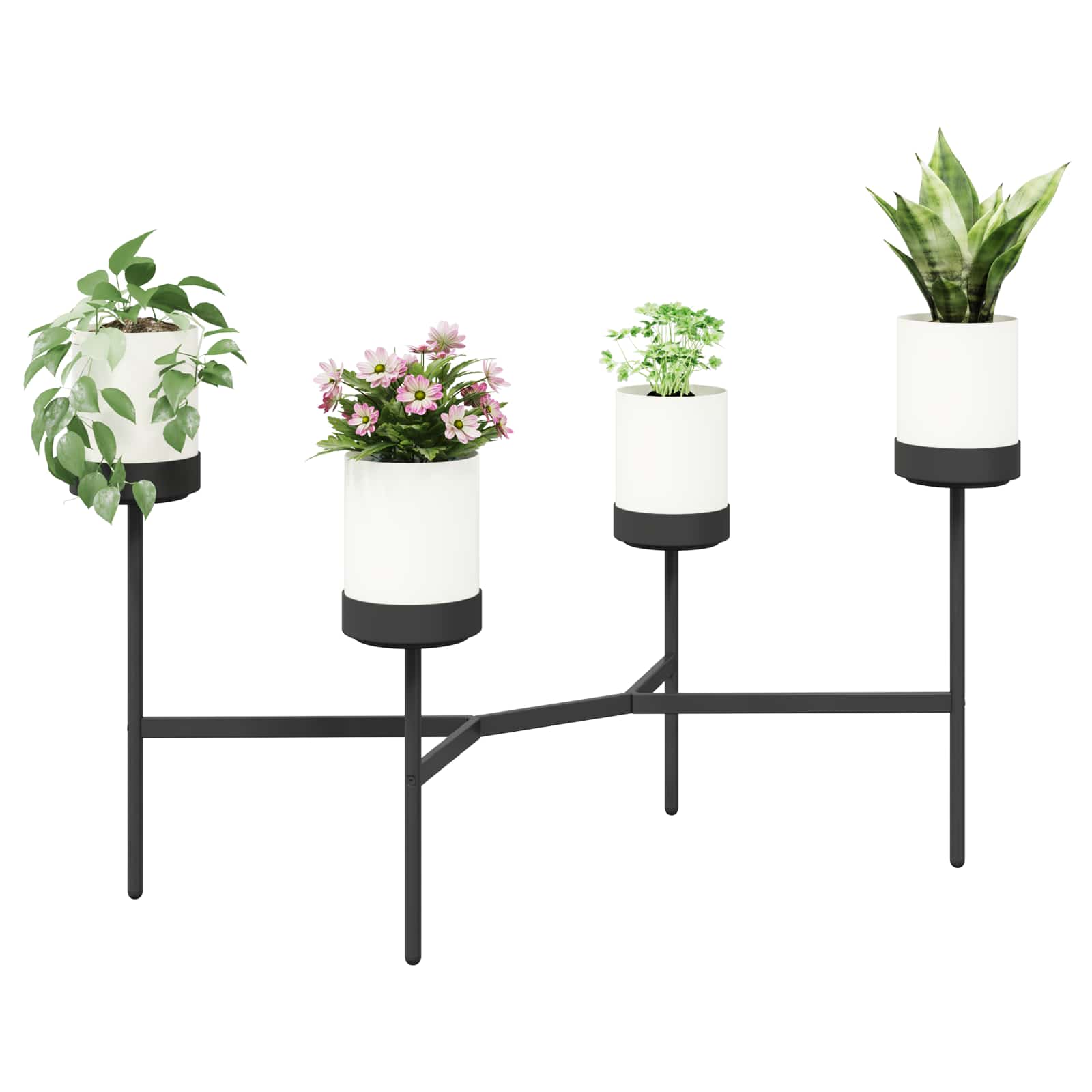 Bloemenstand Wit 125 x 55 x 81 cm PP en Staal image 3
