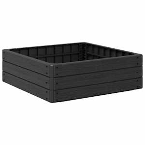 vidaXL K&otilde;rge peenar Must 75,5 x 75,5 x 25 cm PP