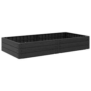 vidaXL K&otilde;rge peenar Must 151 x 75,5 x 25 cm PP