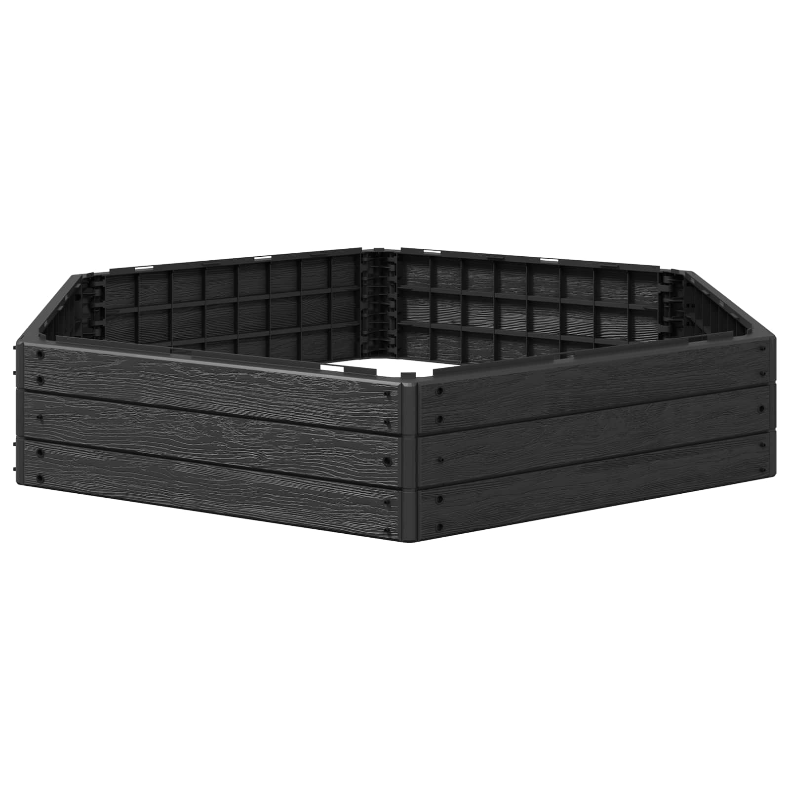 Verhoogd bed Zwart 148 x 129 x 25 cm PP image 2